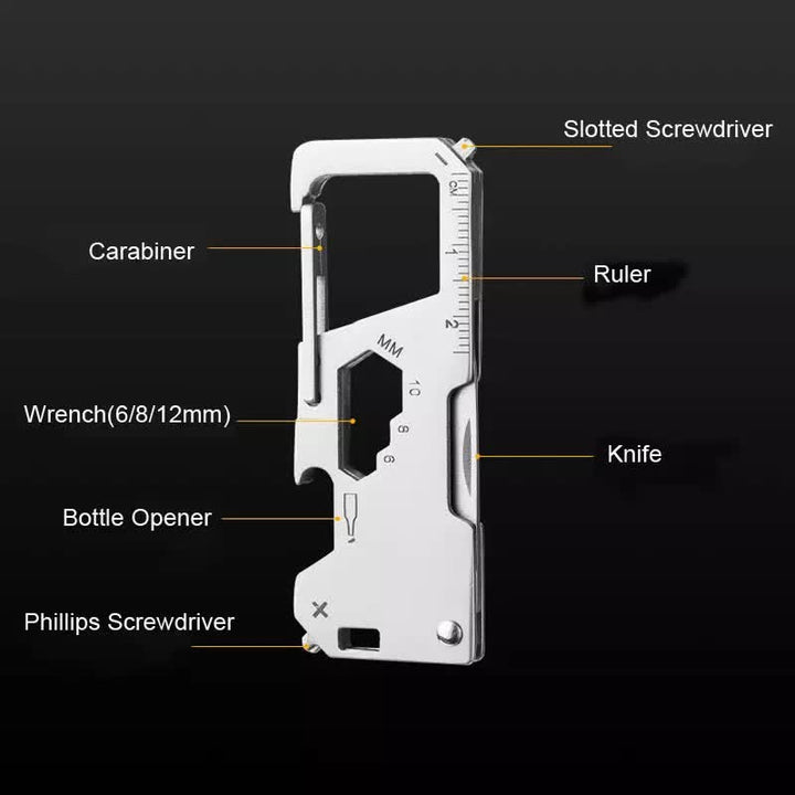 6 in 1 EDC Outdoor Tragbares Werkzeug Klapp Mini Messer Schlüsselanhänger