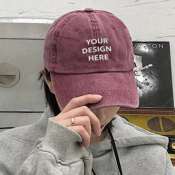 Bedrucken Sie Ihre Baseballkappe mit Ihrem individuellen Text