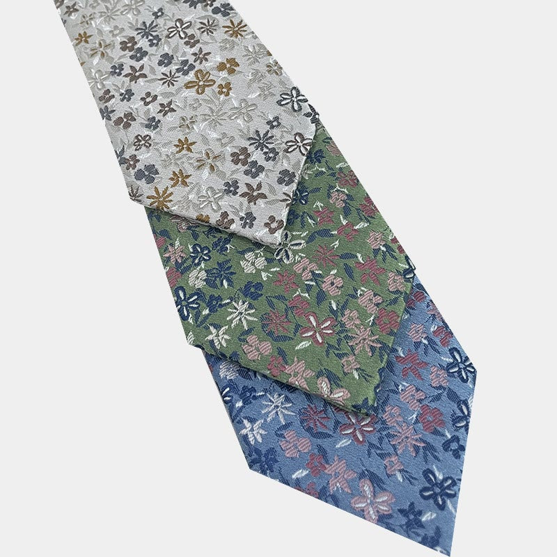 Herren-Krawatte aus Polyester mit Blumenmuster und Frühlingsmotiv