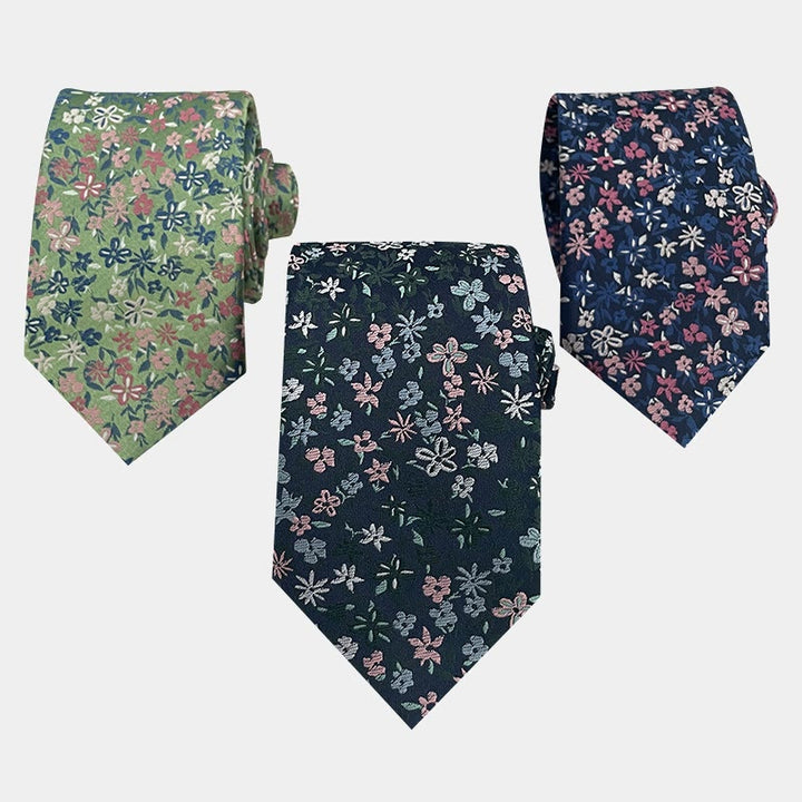 Herren-Krawatte aus Polyester mit Blumenmuster und Frühlingsmotiv