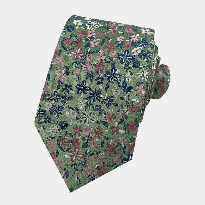 Herren-Krawatte aus Polyester mit Blumenmuster und Frühlingsmotiv