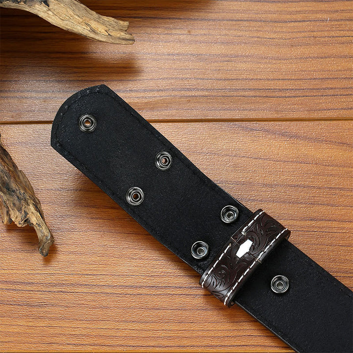 Punk-Feder-geprägtes DIY-Ledergürtelband ohne Gürtelschnalle