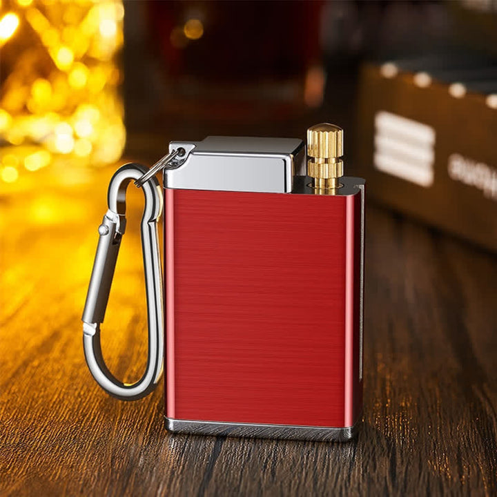 Mini-rechteckiger tragbarer 2-in-1-Aschenbecher Streichholz Kerosinfeuerzeug