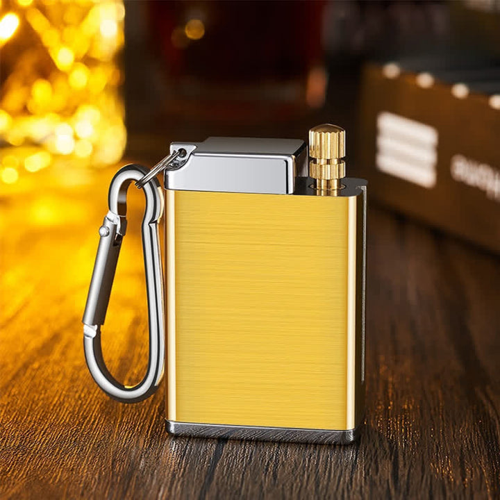 Mini-rechteckiger tragbarer 2-in-1-Aschenbecher Streichholz Kerosinfeuerzeug