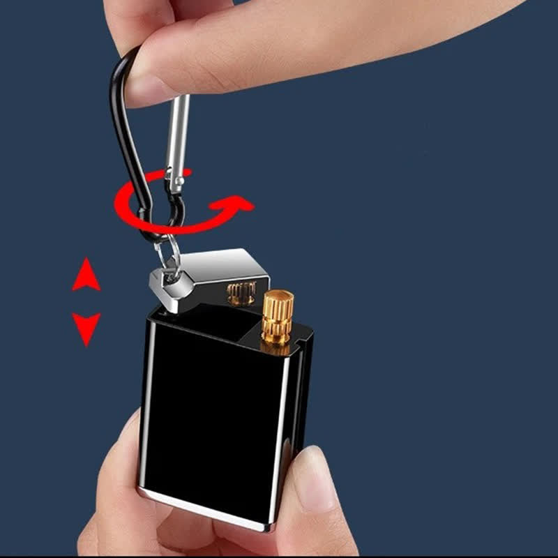 Mini-rechteckiger tragbarer 2-in-1-Aschenbecher Streichholz Kerosinfeuerzeug