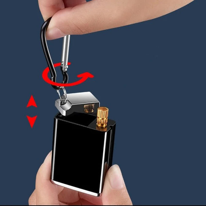 Mini-rechteckiger tragbarer 2-in-1-Aschenbecher Streichholz Kerosinfeuerzeug