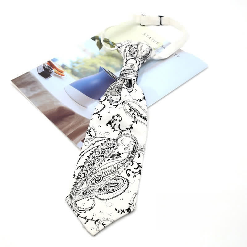 Vorgebundene Krawatte mit Rüschen für Herren, luxuriöse Paisley-Smoking-Ascot-Krawatte