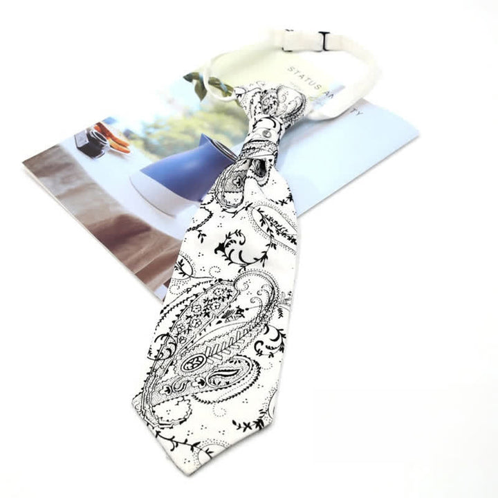 Vorgebundene Krawatte mit Rüschen für Herren, luxuriöse Paisley-Smoking-Ascot-Krawatte