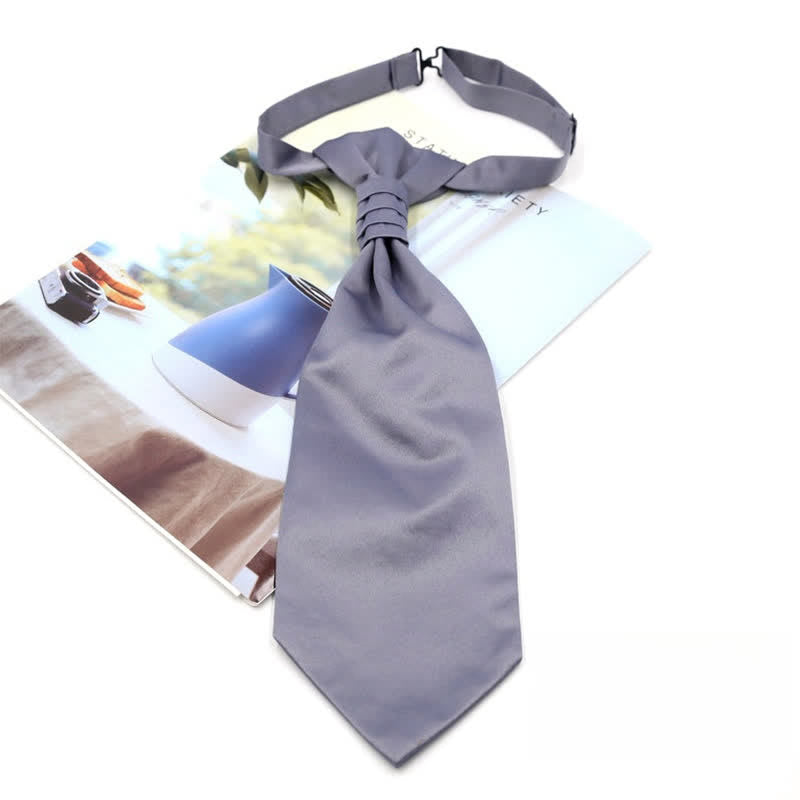 Vorgebundene Krawatte mit Rüschen für Herren, luxuriöse Paisley-Smoking-Ascot-Krawatte