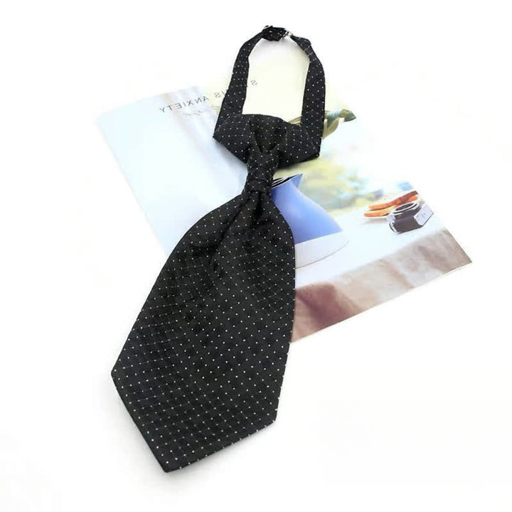 Vorgebundene Krawatte mit Rüschen für Herren, luxuriöse Paisley-Smoking-Ascot-Krawatte