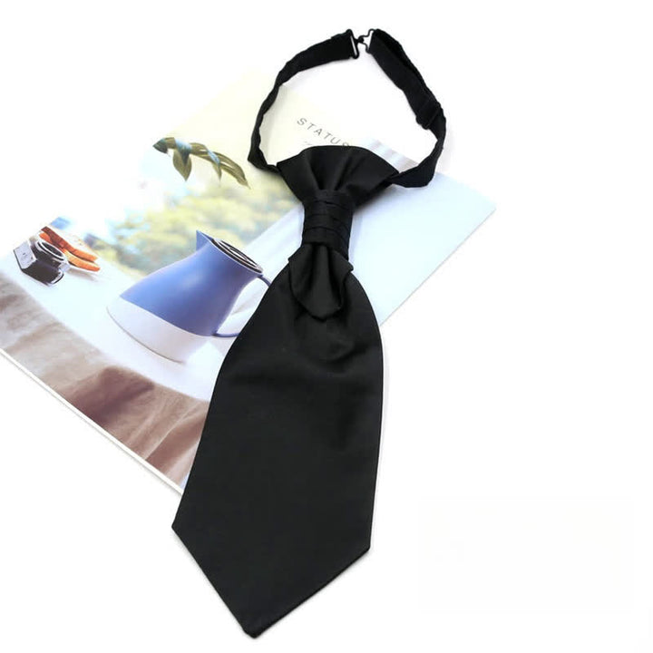 Vorgebundene Krawatte mit Rüschen für Herren, luxuriöse Paisley-Smoking-Ascot-Krawatte