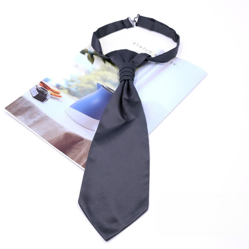 Vorgebundene Krawatte mit Rüschen für Herren, luxuriöse Paisley-Smoking-Ascot-Krawatte