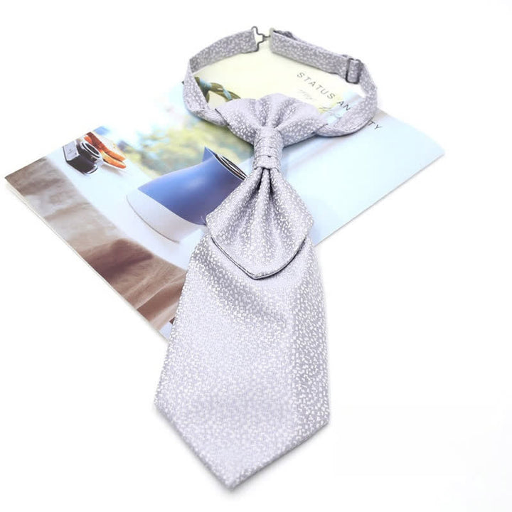 Vorgebundene Krawatte mit Rüschen für Herren, luxuriöse Paisley-Smoking-Ascot-Krawatte