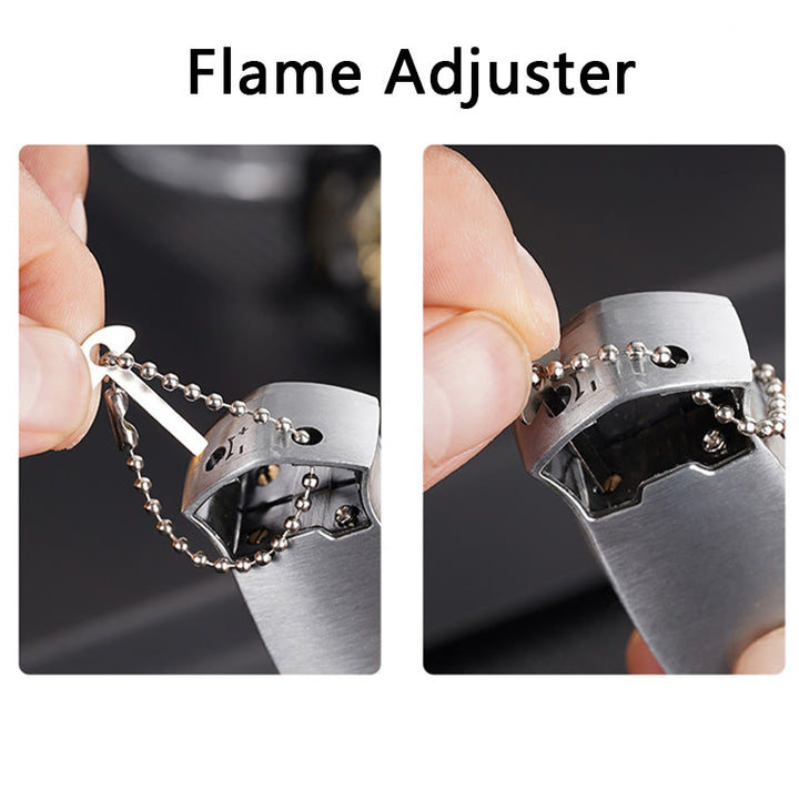 Winddichtes, faltbares Messer aus Metall, Jet Torch, nachfüllbares Butanfeuerzeug