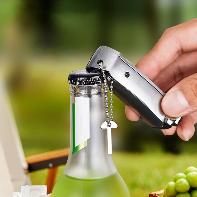 Winddichtes, faltbares Messer aus Metall, Jet Torch, nachfüllbares Butanfeuerzeug