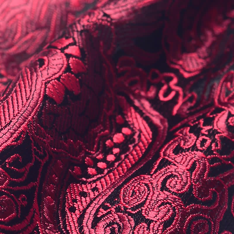 Vorgebundene Ascot-Krawatte mit Paisleymuster und Faltenknoten für Herren