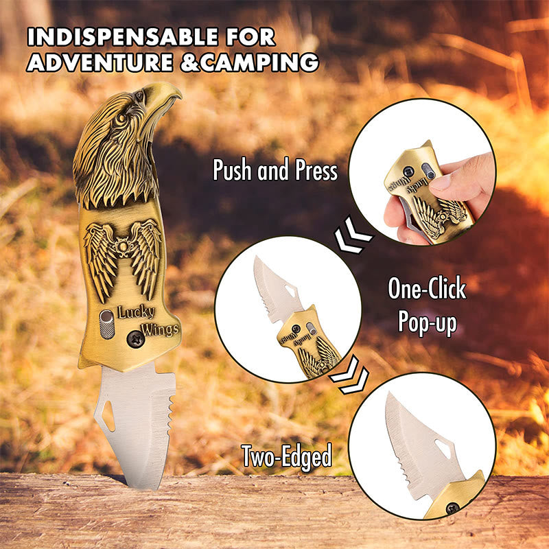 Metall Adlerkopf Faltbares Messer Jet Torch Nachfüllbares Butanfeuerzeug