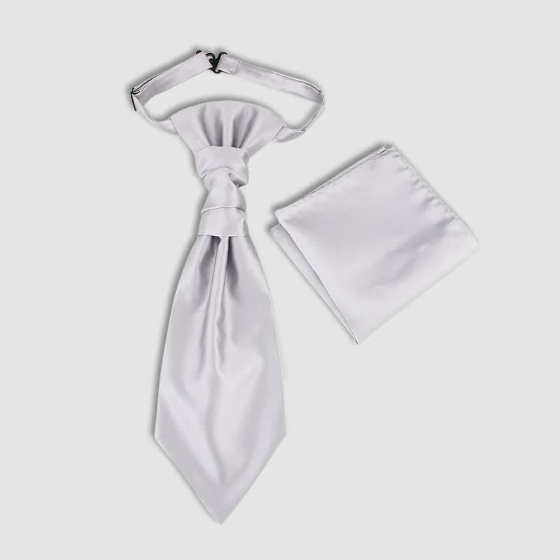 2 Stück vorgebundene Krawatte mit Einstecktuch und Paisley-Muster für Herren