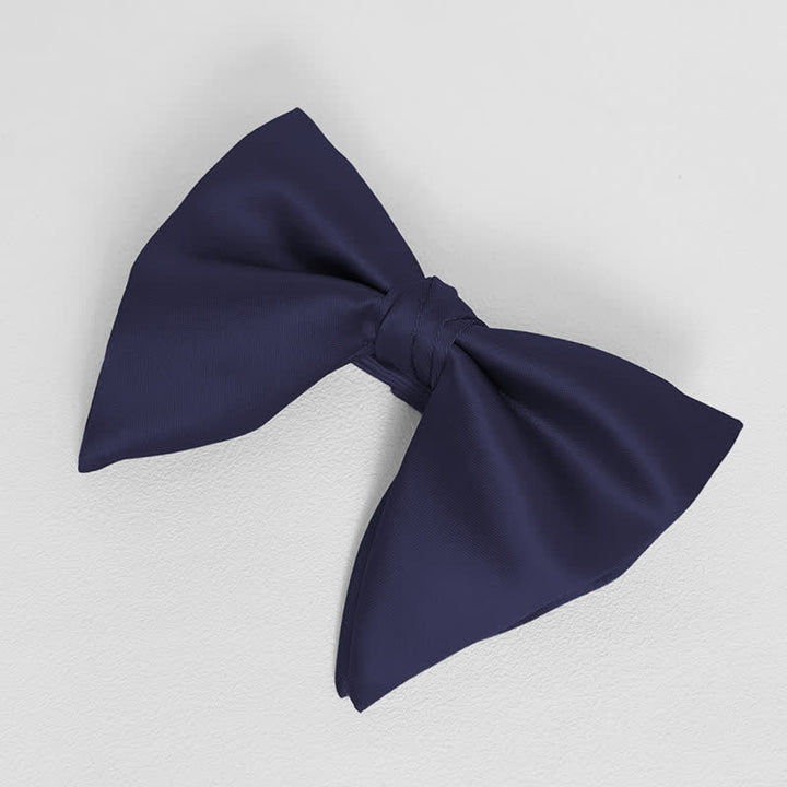 Einfarbiges, übergroßes Einstecktuch mit spitzer Fliege im britischen Stil für Herren