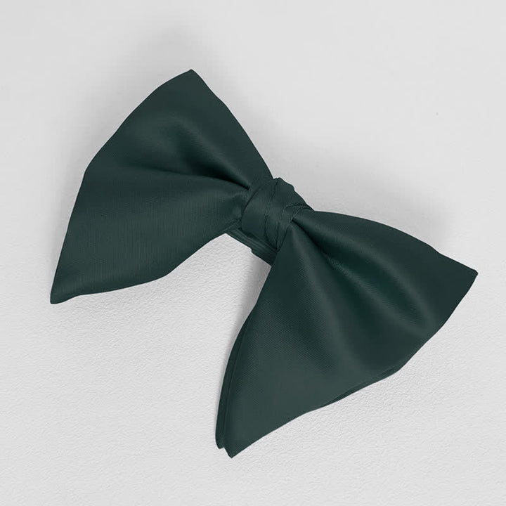 Einfarbiges, übergroßes Einstecktuch mit spitzer Fliege im britischen Stil für Herren