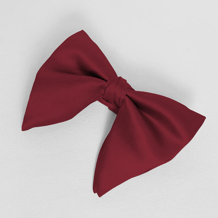 Einfarbiges, übergroßes Einstecktuch mit spitzer Fliege im britischen Stil für Herren