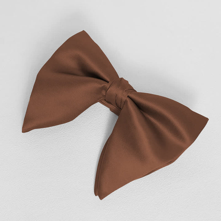 Einfarbiges, übergroßes Einstecktuch mit spitzer Fliege im britischen Stil für Herren