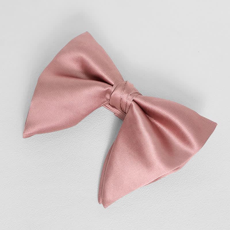 Einfarbiges, übergroßes Einstecktuch mit spitzer Fliege im britischen Stil für Herren