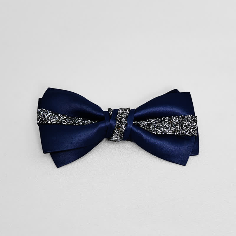 Funkelndes Glitzer-Einstecktuch für Herren mit Fliege