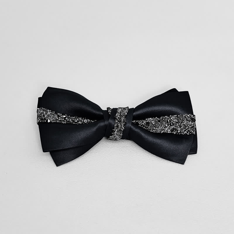 Funkelndes Glitzer-Einstecktuch für Herren mit Fliege