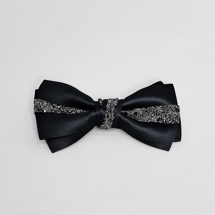 Funkelndes Glitzer-Einstecktuch für Herren mit Fliege