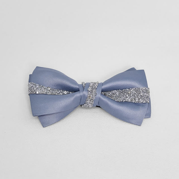 Funkelndes Glitzer-Einstecktuch für Herren mit Fliege