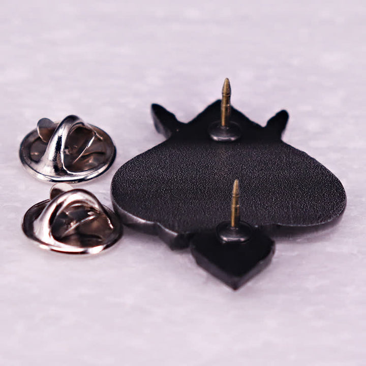 Ace Spades Totenkopf Skelett Teufel Hand Hörner Brosche