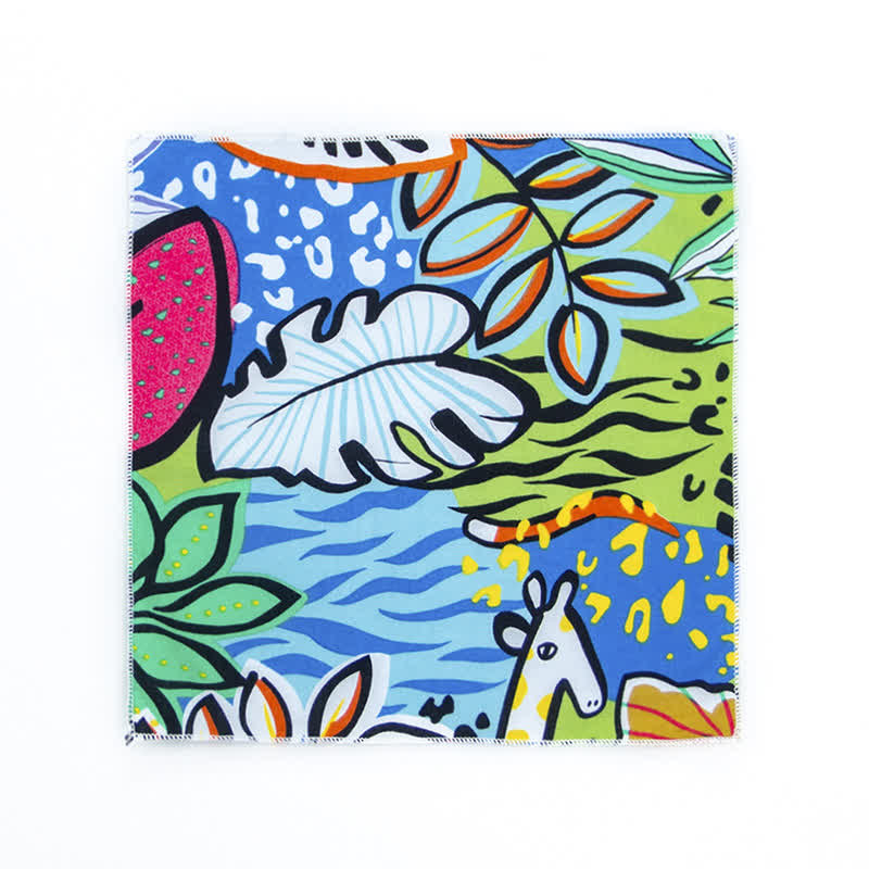 Herren Einstecktuch aus Baumwolle mit frischem Blumenmuster