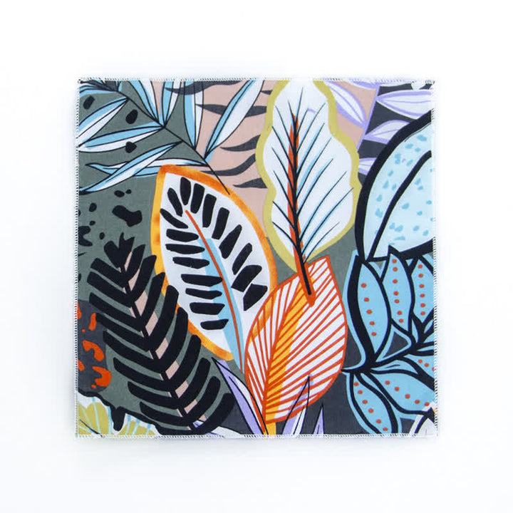 Herren Einstecktuch aus Baumwolle mit frischem Blumenmuster