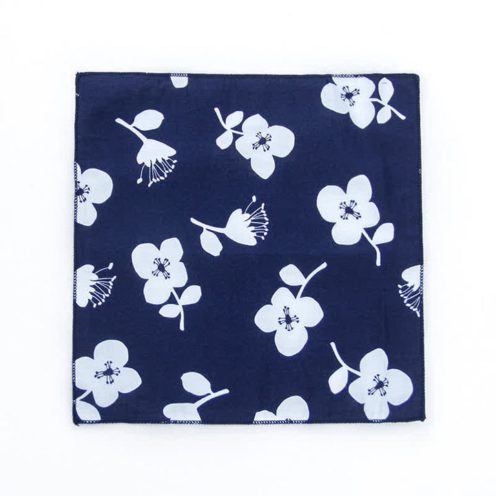 Herren Einstecktuch aus Baumwolle mit frischem Blumenmuster