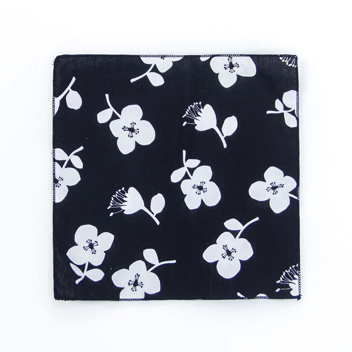 Herren Einstecktuch aus Baumwolle mit frischem Blumenmuster