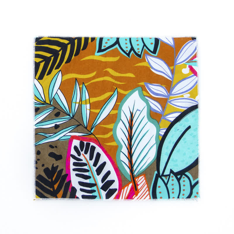 Herren Einstecktuch aus Baumwolle mit frischem Blumenmuster