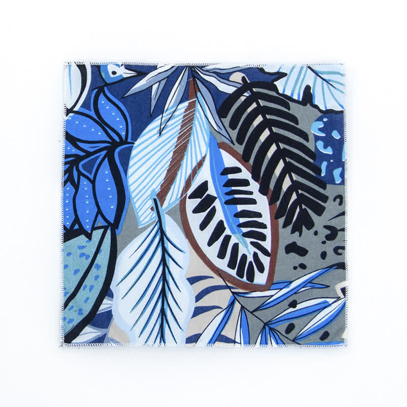 Herren Einstecktuch aus Baumwolle mit frischem Blumenmuster