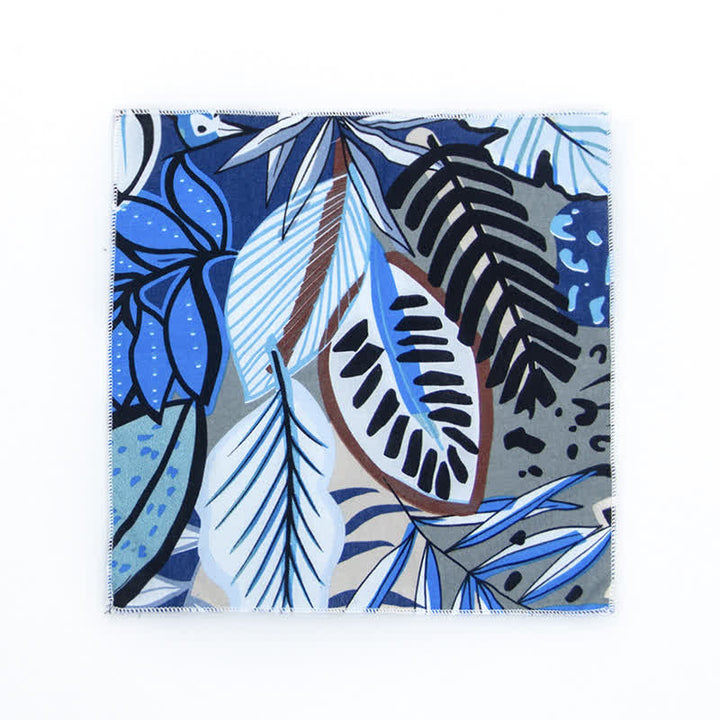 Herren Einstecktuch aus Baumwolle mit frischem Blumenmuster