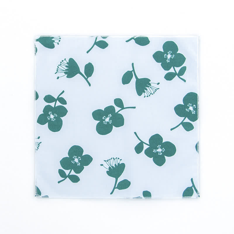 Herren Einstecktuch aus Baumwolle mit frischem Blumenmuster