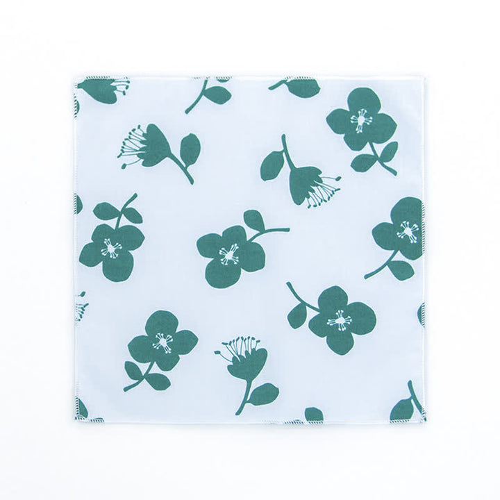 Herren Einstecktuch aus Baumwolle mit frischem Blumenmuster