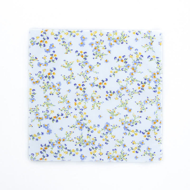 Herren Einstecktuch aus Baumwolle mit frischem Blumenmuster