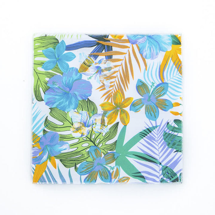 Herren Einstecktuch aus Baumwolle mit frischem Blumenmuster