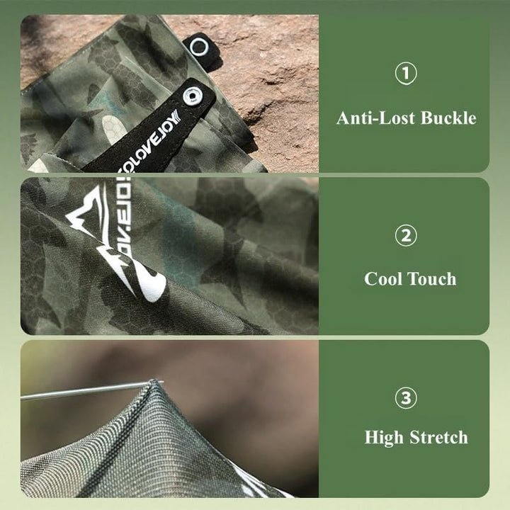 Halbfingerhandschuhe aus Eisseidengewebe zum Angeln im Freien mit UV-Schutz