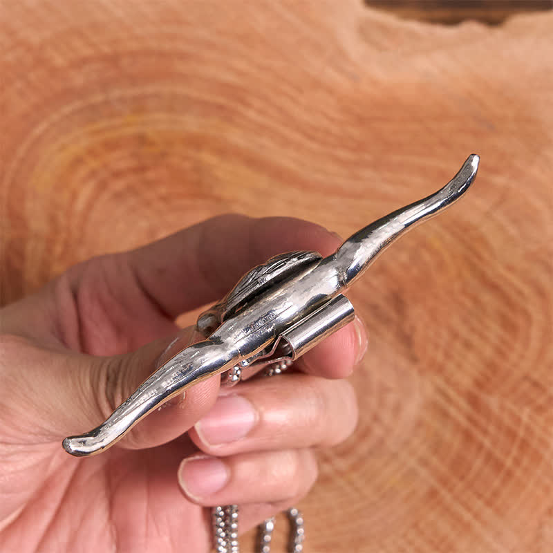 Longhorn Bull Head EDC Tool Multifunktions-Gürtelschnalle mit Anhänger