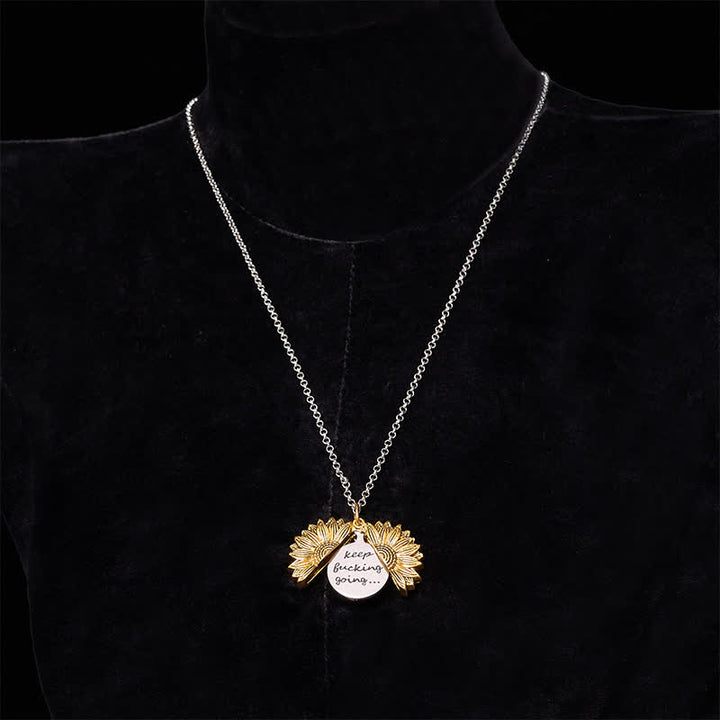 Silber DIY Rose verstecktes Messer Gürtelschnalle Sonnenblumen Halskette Bundle Set