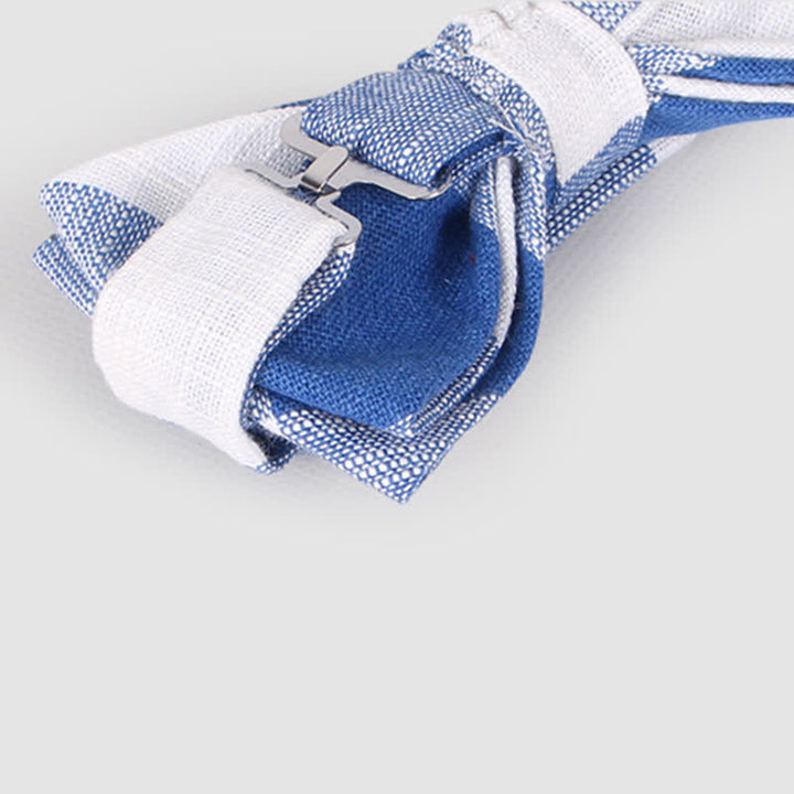 Lässige, klassische Herrenfliege aus Baumwolle mit Karomuster und Streifen