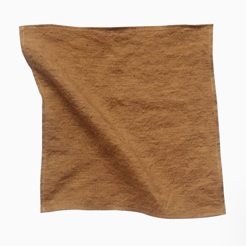 Einfarbige Leinenfliege für Herren in dunklem Goldrutengrün