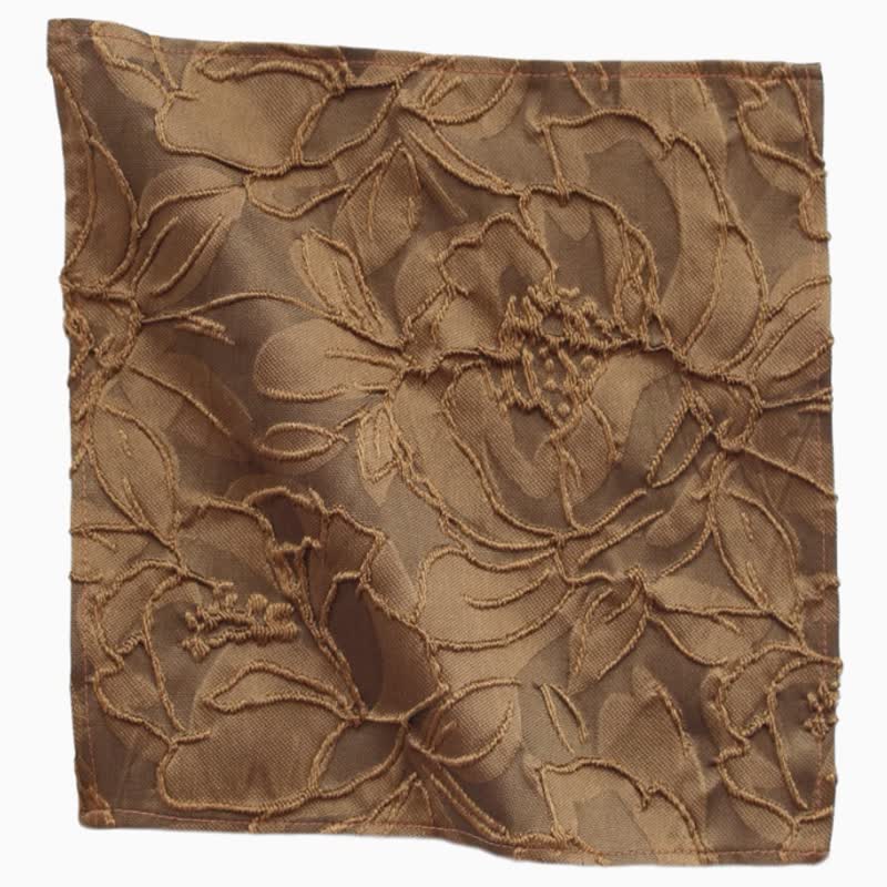 Dunkelkaffeefarbene Jacquard-Fliege mit Blumenmuster für Herren