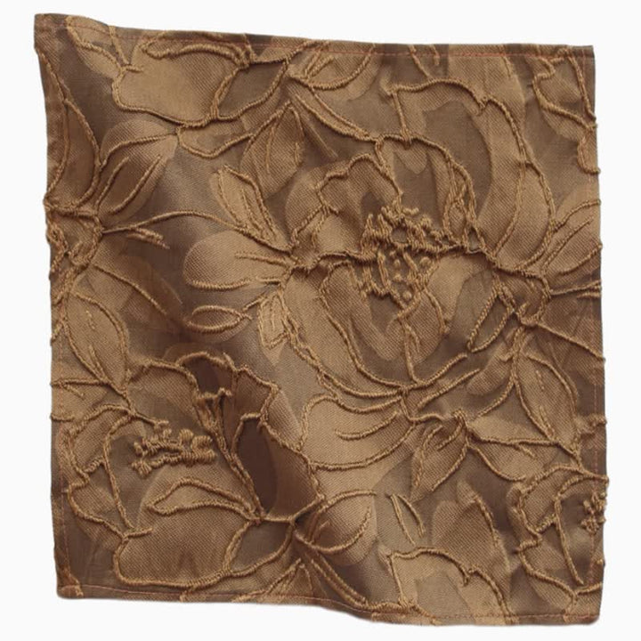 Dunkelkaffeefarbene Jacquard-Fliege mit Blumenmuster für Herren